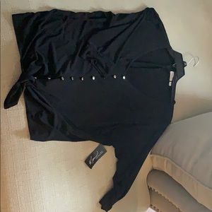 Black Kim Rogers button down blouse